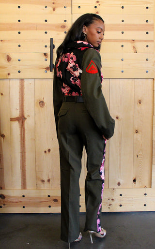 Floral Marines Dress Greens Pant Suit