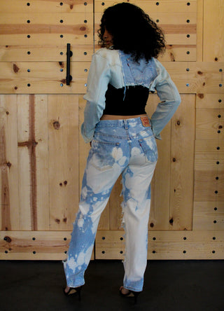 Recycled Ripped Denim Pants